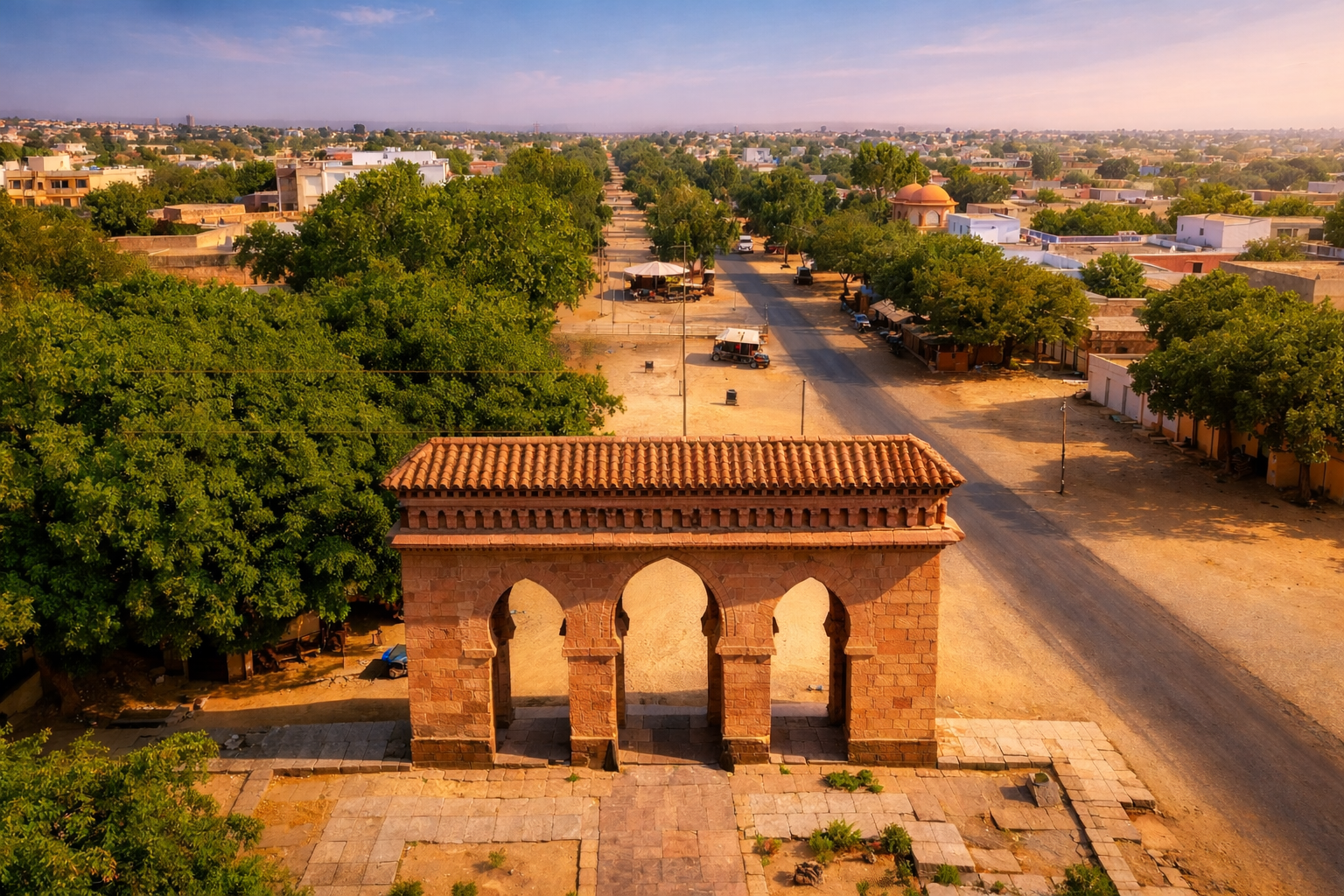 Vue aérienne de Louga